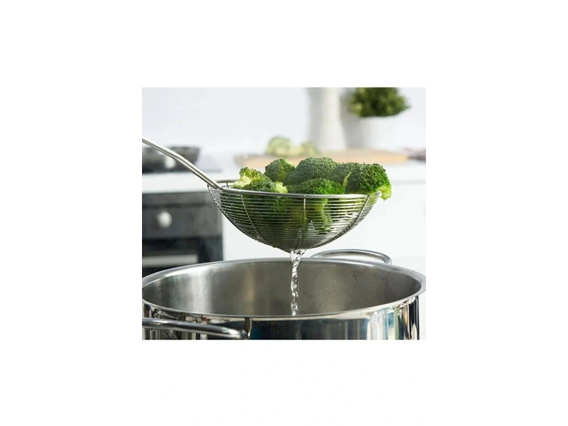 Çelik Yağ Kevgiri Paslanmaz Kızartma Kevgiri 18cm