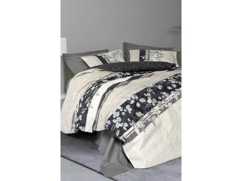 Çift Kişilik Nevresim Takımı Lehlare Antrasit