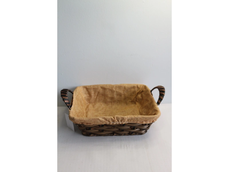 Clk Dıkdörtgen Kumaslı Hasır Sepet 24*25*8,5 1045