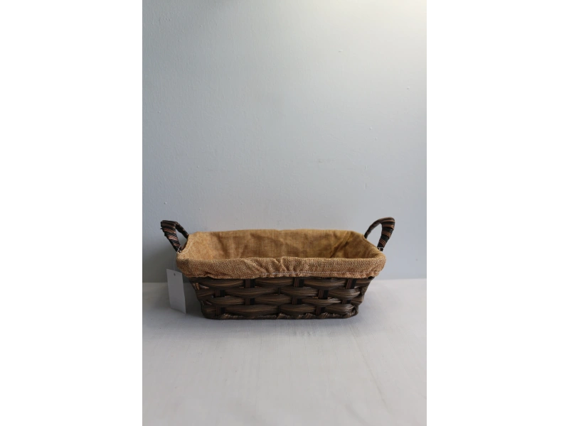 Clk Dıkdörtgen Kumaslı Hasır Sepet 24*25*8,5 1045