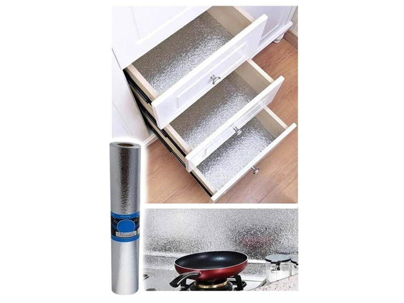 Çok Amaçlı Metalize Raf Örtüsü Büyük Boy 45 Cm x 3 Metre 1 Adet