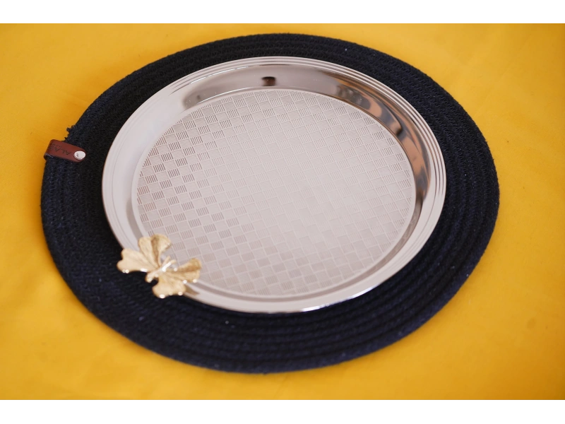 Cooker Yuvarlak Kelebek Desenli Tepsi 25cm