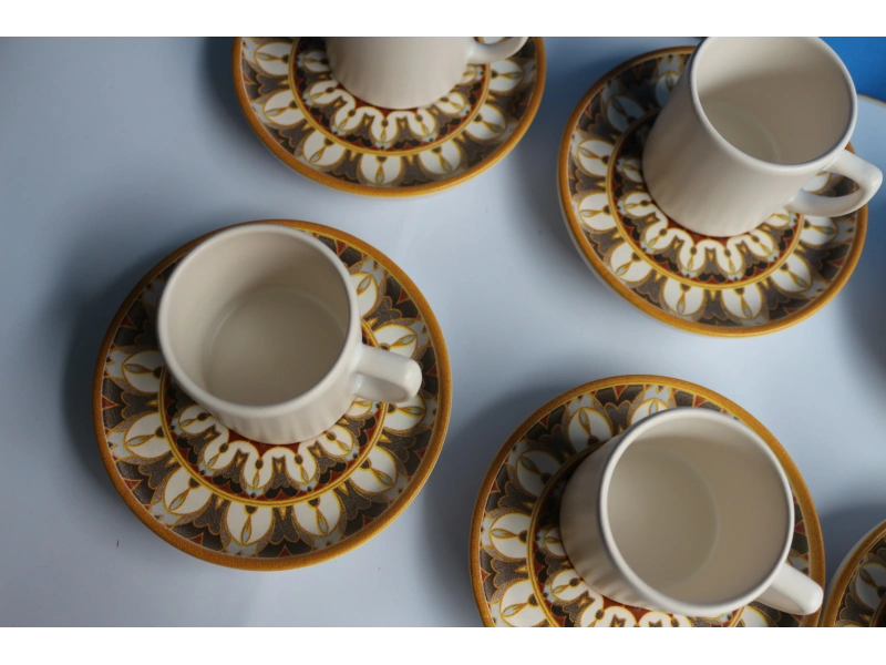 Dijital 6lı Renkli Kahve Seti Fenomen