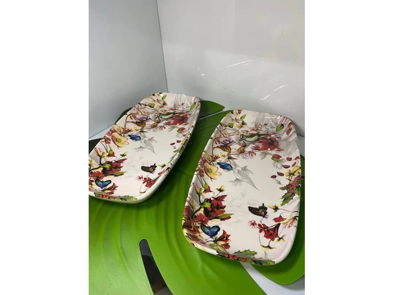 Dijital Baskılı 2li Dikdötgen Servis Tabağı 32cm 29cm