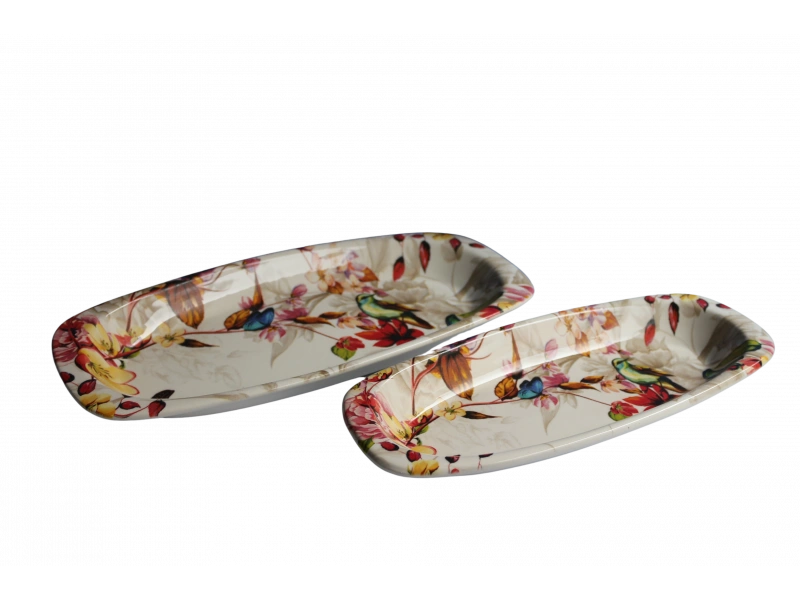 Dijital Baskılı 2li Dikdötgen Servis Tabağı 32cm 29cm