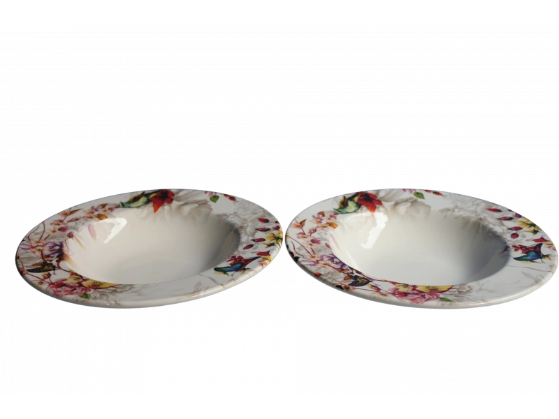 Dijital Baskılı 2li Makarna Tabağı 26cm