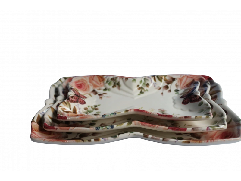 Dijital Desen 3lü Kelebek Tabak