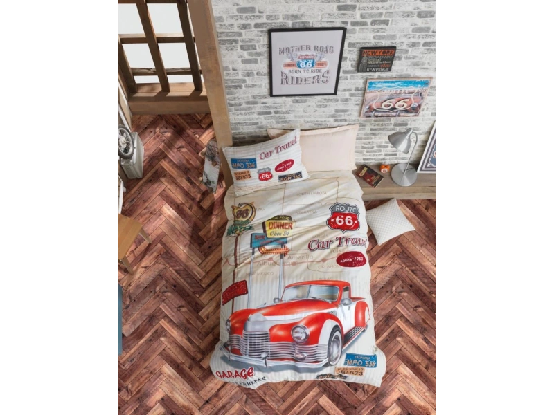 Genç Grubu Tek Kişilik Nevresim Takımı - Route Bej