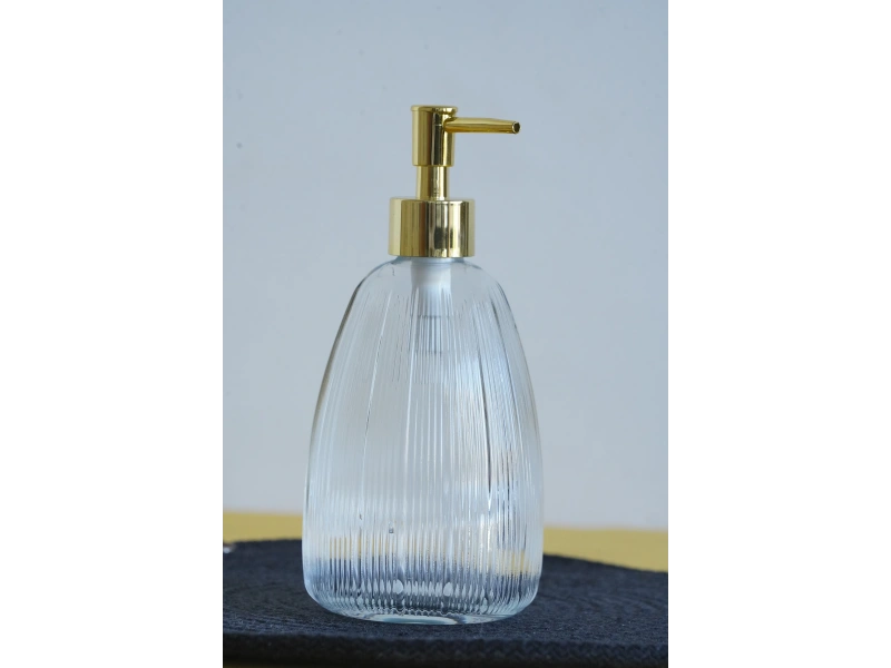 Glasscom Çizgili Sıvı Sabunluk