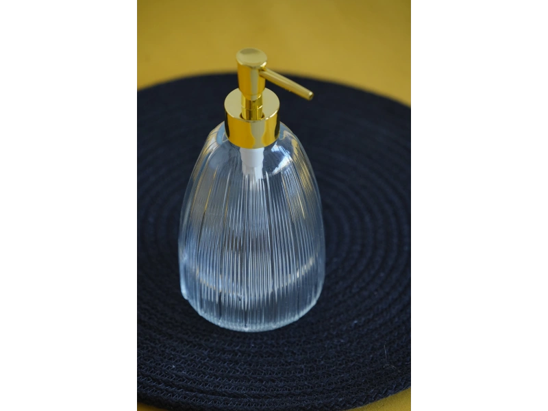 Glasscom Çizgili Sıvı Sabunluk