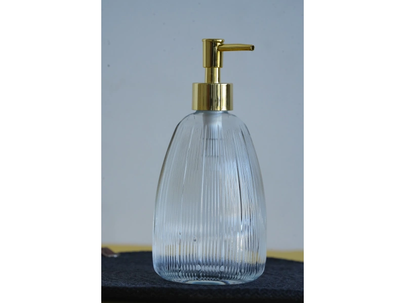 Glasscom Çizgili Sıvı Sabunluk