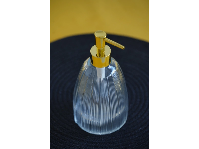 Glasscom Çizgili Sıvı Sabunluk