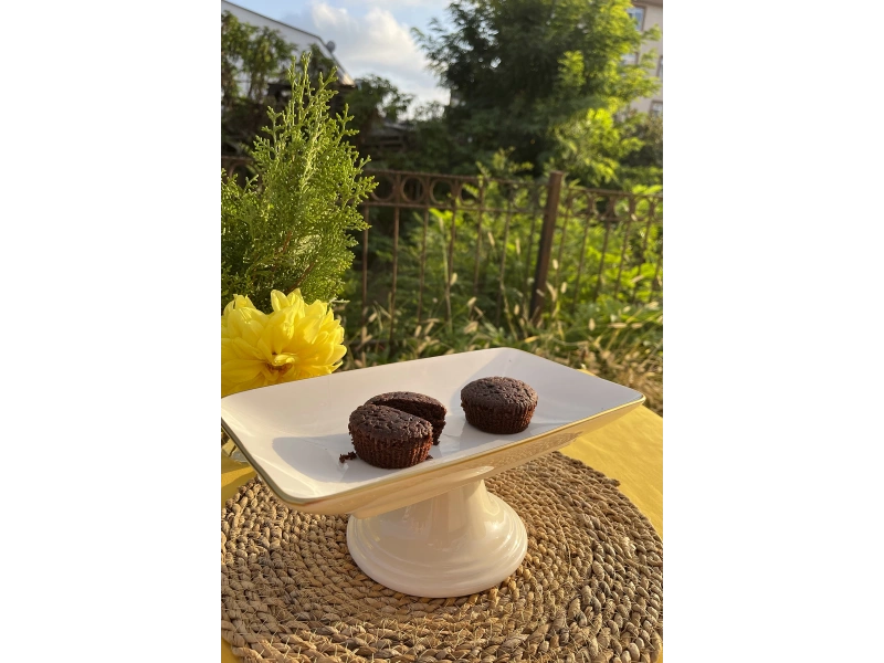 Ayaklı Çikolata Tabağı 28cm Beyaz Gold G2802