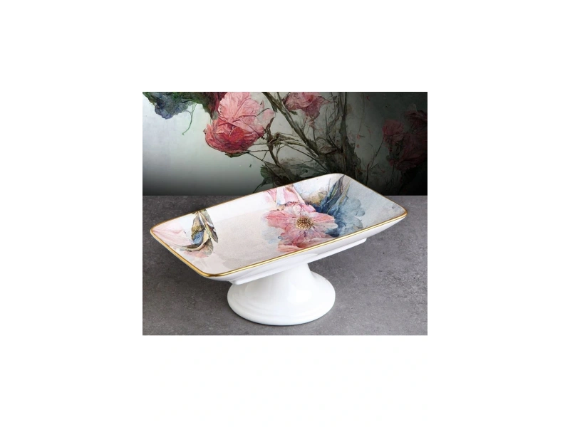 Pink Ayaklı Çikolata Tabağı