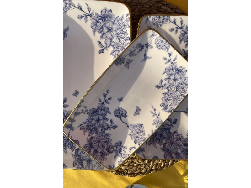 Spring Time 3lü Kayık Tabak G4181