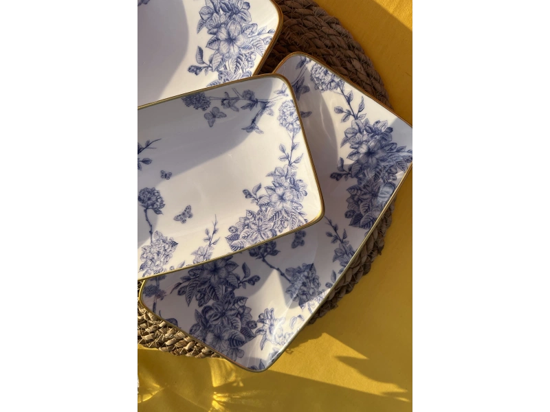 Spring Time 3lü Kayık Tabak G4181