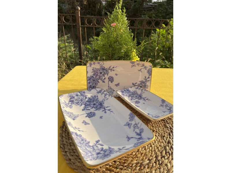 Spring Time 3lü Kayık Tabak G4181