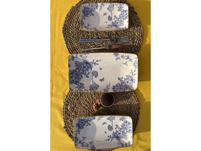 Spring Time 3lü Kayık Tabak G4181