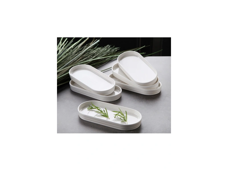 Beyaz Tekli Oval Tabak 20x12x2,4 CM 1Adet