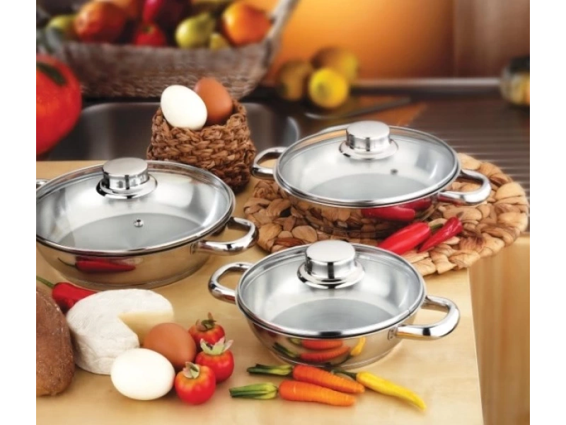 Gülsan Cam Kapaklı Omlet Set 6 Parça