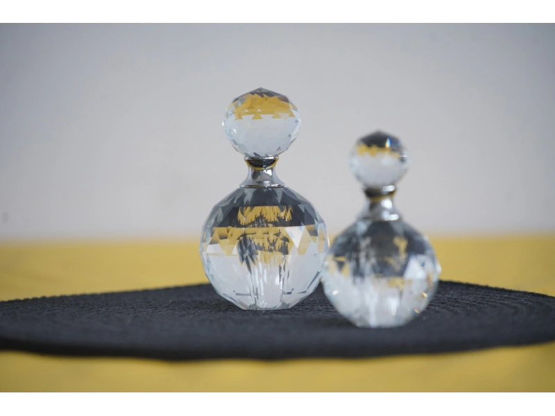 Gümüş 2li Parfüm Şişesi Gümüş