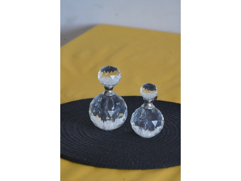 Gümüş 2li Parfüm Şişesi Gümüş