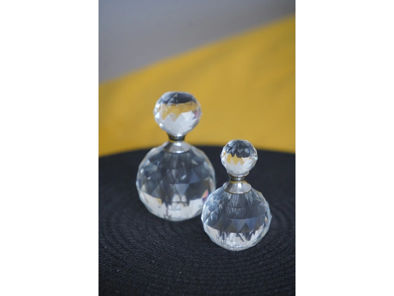 Gümüş 2li Parfüm Şişesi Gümüş