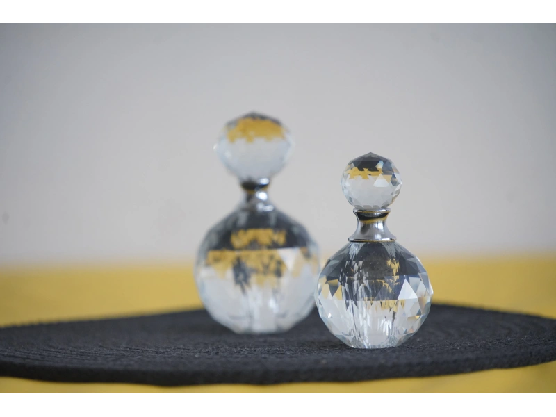 Gümüş 2li Parfüm Şişesi Gümüş