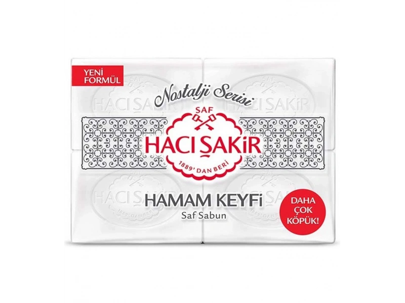 Hacı Şakir Nostalji Serisi 4lü Hamam Keyfi Katı Sabun 200x4 800gr.