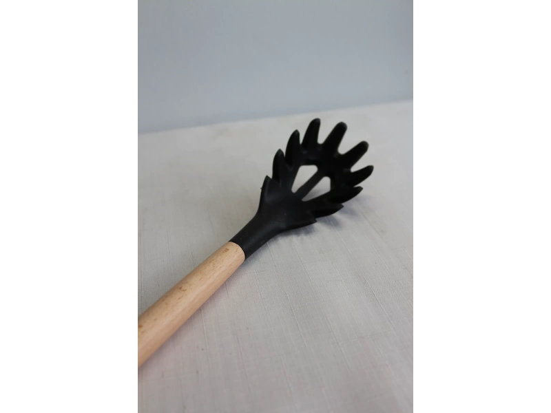 Ivory Bambu Saplı Silikon Salata Kaşık