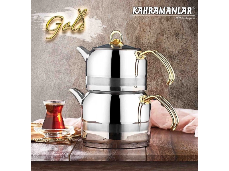Kahramanlar Enza Mega Çaydanlık Gold Çaydanlık 1019G