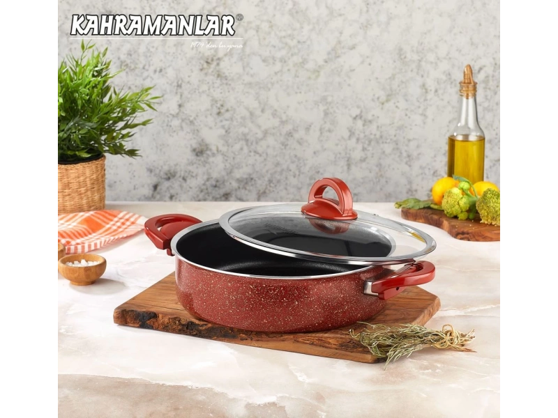 Kahramanlar Kiremit Basık Tencere 22cm