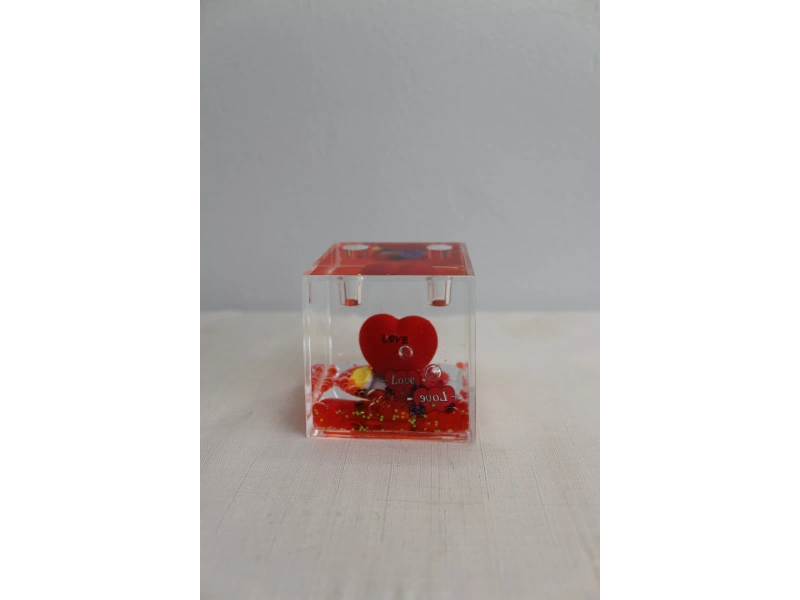 Kalpli Cam Hediyelik Kalemlik