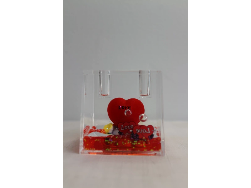 Kalpli Cam Hediyelik Kalemlik