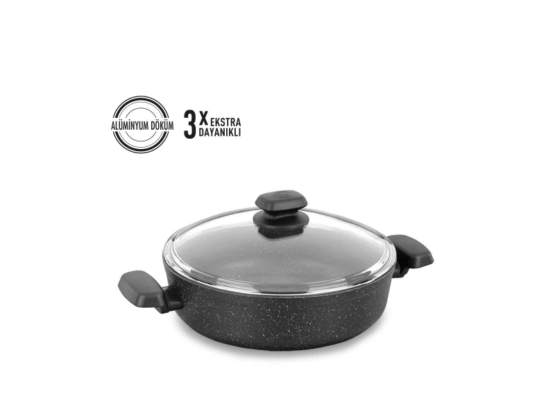 Korkmaz Ornella 24x6.5 cm Kısa Tencere A1843