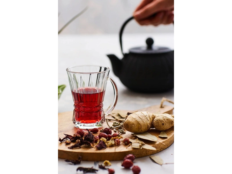 Lav Venüs 6lı Kulplu Çay Bardağı