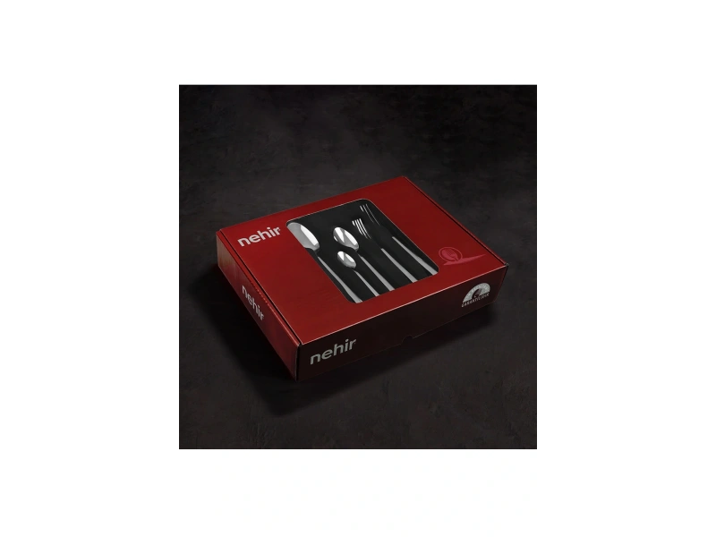 Nehir Lizbon Sade 12 Kişilik 60 Parça Kutulu Çatal Kaşık Bıçak Takımı
