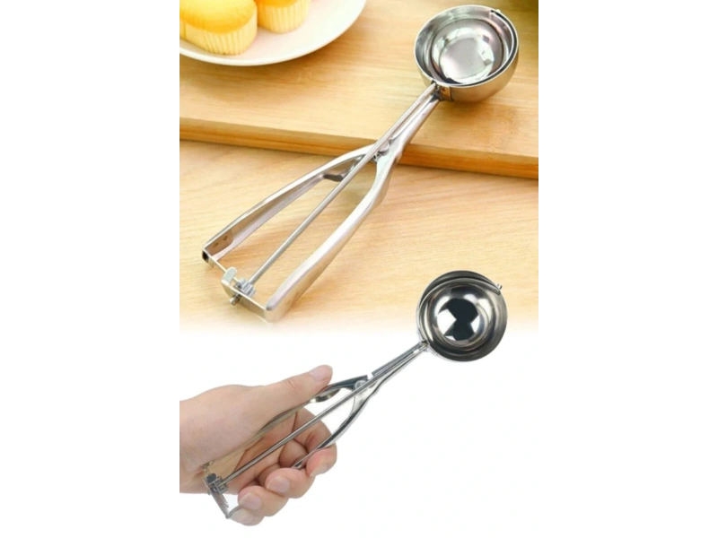 Lüx Paslanmaz Çelik Dondurma Helva ve Kurabiye Kaşığı 22cm