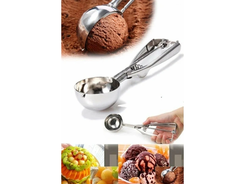Lüx Paslanmaz Çelik Dondurma Helva ve Kurabiye Kaşığı 22cm