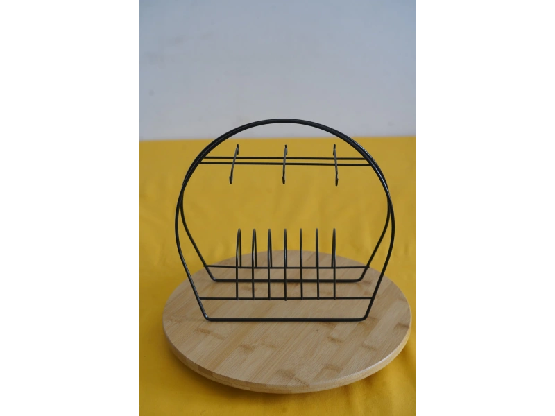 Askılı Yuvarlak Fincan Standı, Siyah Fincan Standı, Fincan Takımı Standı