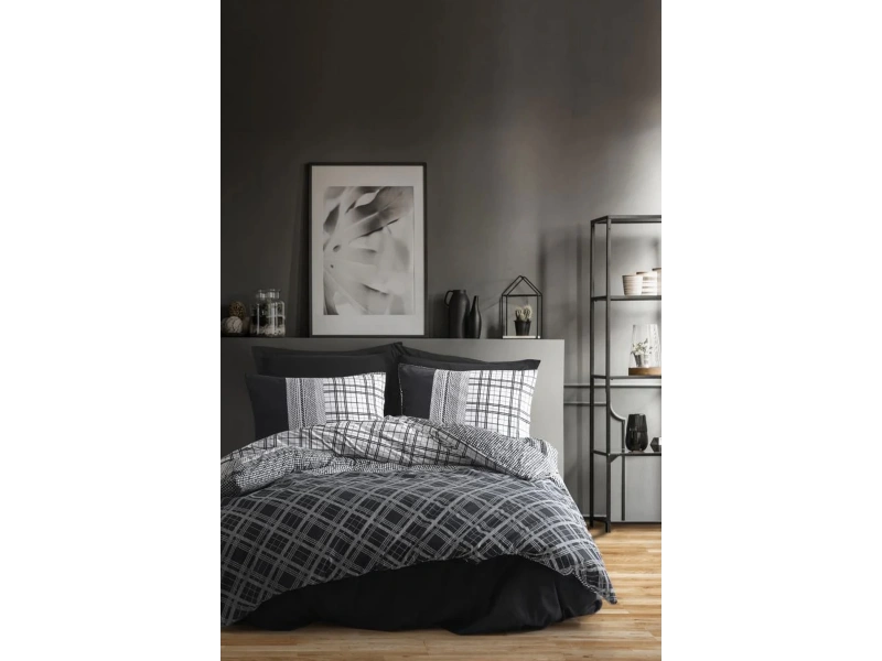 Masculine Çift Kişilik Nevresim Takımı Carlos Siyah