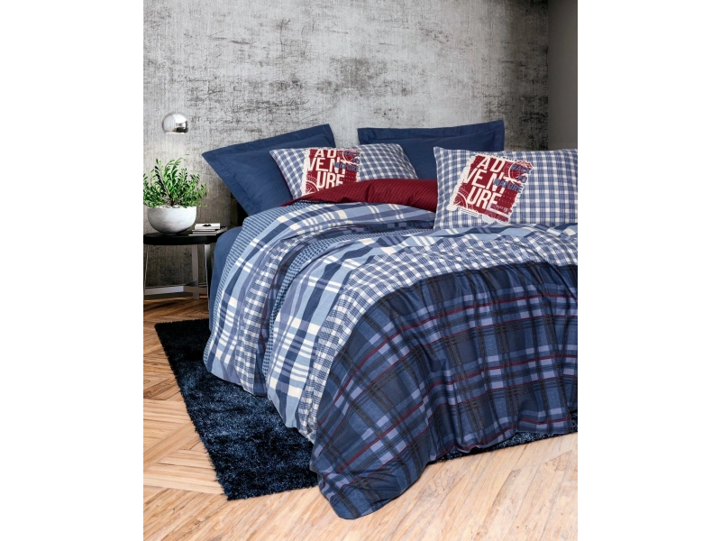 Masculine Çift Kişilik Nevresim Takımı Roger Lacivert