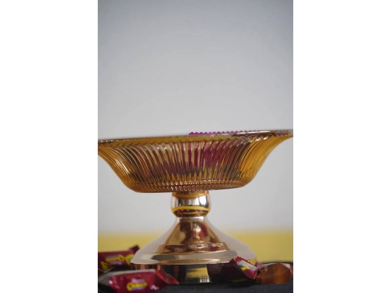 Metal Ayaklı Cam Şekerlik Meyvelik