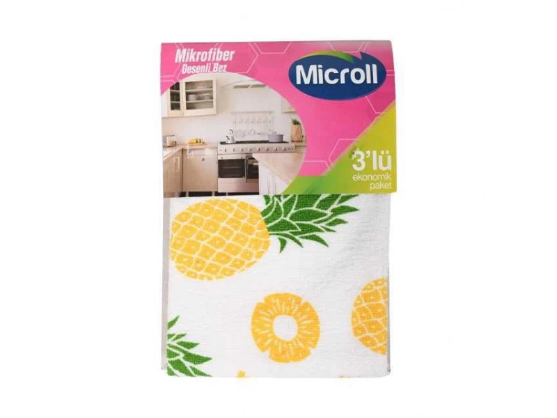Microll 35x35 Mikrofiber Bez 3lü Ekonomik Paket