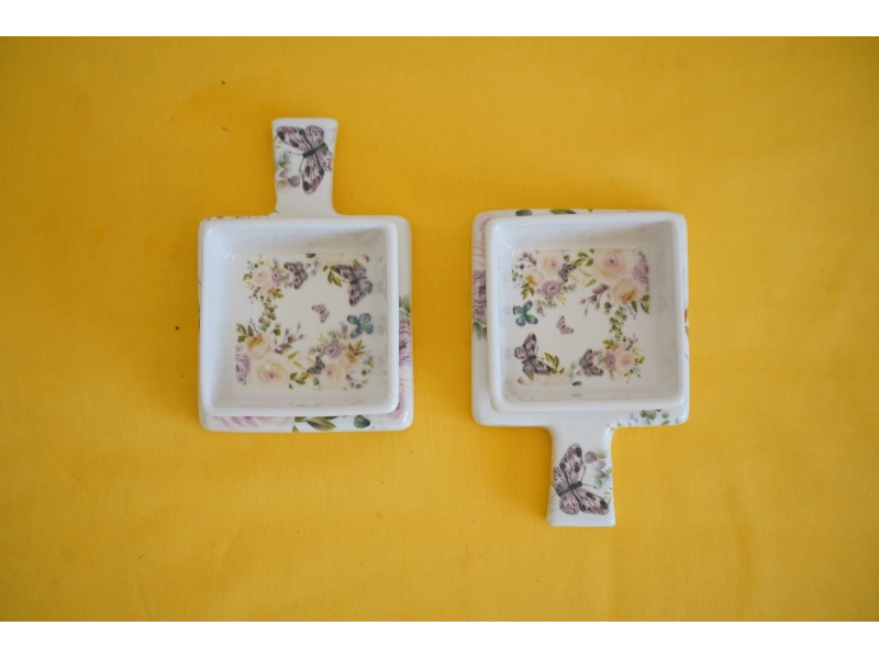 Dijital Baskılı 2li Kare Sunum ve Kahvaltılık