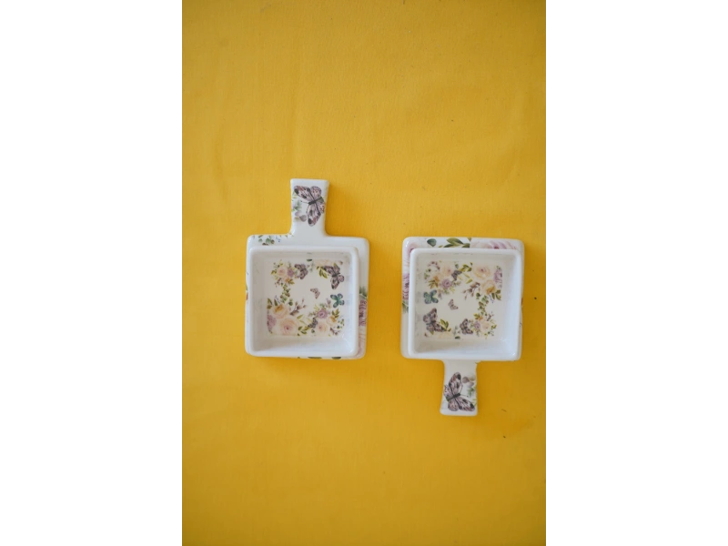 Dijital Baskılı 2li Kare Sunum ve Kahvaltılık