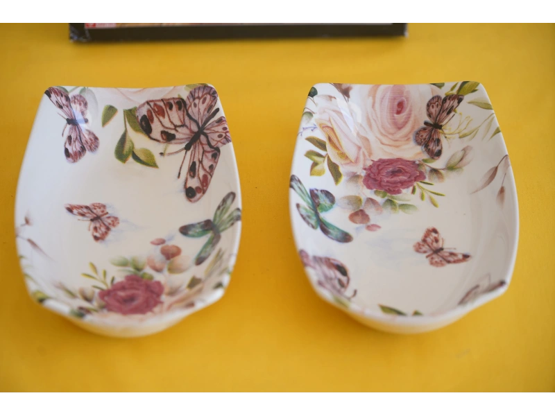 Dijital Baskılı 2li Dikdörtgen Kayık Tabak