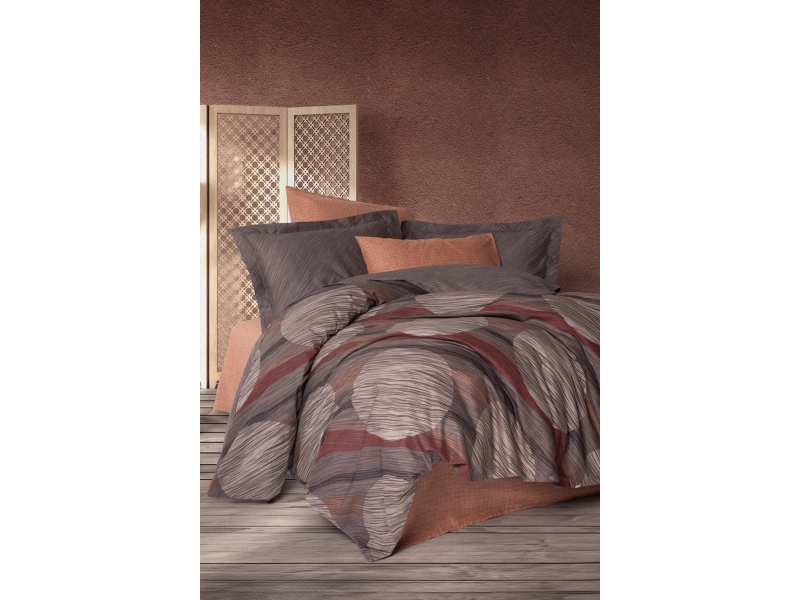 Modern Tek Kişilik Nevresim Takımı Fluss Tarçın