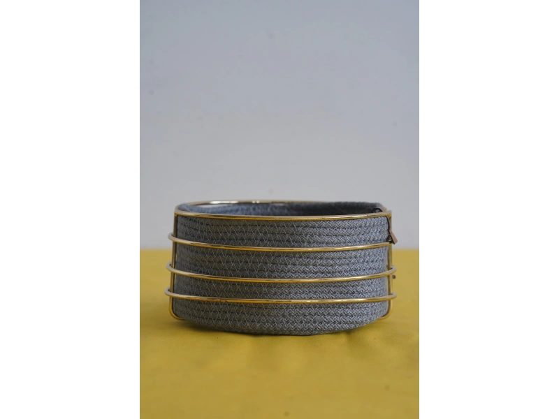 Naturel Yuvarlak Çok Amaçlı Organizer Ekmek Ve Meyve Sepeti