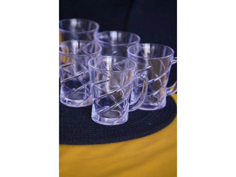 Panayır Home Blinkmax Kulplu Şeffaf 6lı Fincan Bardak GLS-200 GLS-192